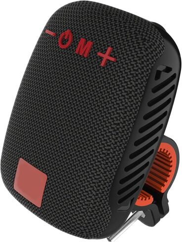 Portable Bluetooth Bike Speaker for Cycling, Dual Pairing Outdoor Waterproof Speaker, Supports FM Radio, for Bicycle Riding Hiking (Red) in Saudi Arabia