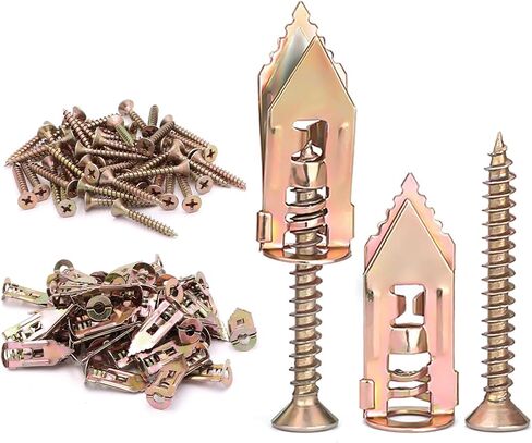 Taigoehua 200pcs Zinc Plated Steel Self-Drilling Anchors, （0.5×1.2inch）100pcs / (0.5×1.6inch）100pcs,Steel Self-Drilling Anchors with Zinc Plated Screws in Saudi Arabia