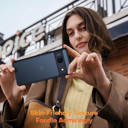 حافظة TOCOL لهاتف Google Pixel 8a، [حماية كاملة مطورة للكاميرا] مع واقي شاشة مكون من قطعتين، [حماية ضد الصدمات] ظهر صلب شفاف غير لامع لهاتف Pixel 8a، أسود in Saudi Arabia