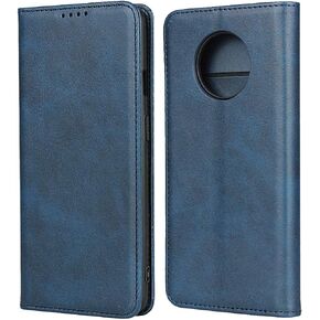 iCoverCase for OnePlus 7T Wallet Case, Premium PU Magnetic Leather Card Slots Holder Carry Kickstand Feature Flip Cover Case for OnePlus 7T (Dark Gray)