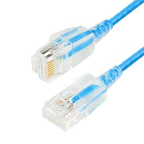 SinLoon Ultra-Slim Cat6A Ethernet Cable, High Speed 10Gbps 500Mhz Network Cord, 32AWG Pure Bare Copper Wire Gold-Plated Contacts RJ45 LAN Network Cable for PC,Router,Modem,Printer 2M/6.5FT (Yellow)