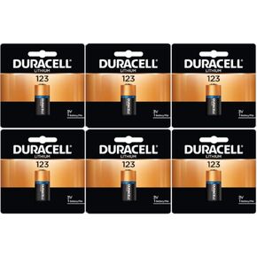 Duracell Lithium Photo Battery (123), 3 Volt (PKG of 6)