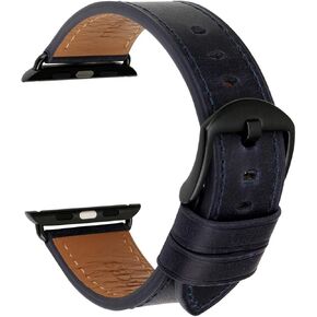REZERO Compatible with Apple Watch Bands, Genuine Leather Smartwatch Bands, Sport Bands Replacement for iWatch SE 38 40 42 44mm iWatch Bands for Men, Women