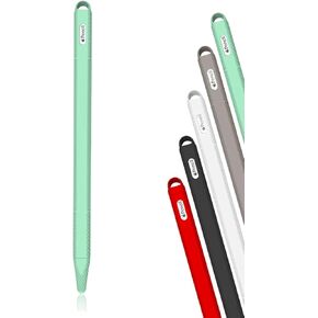 Antetek 360° Protecting Washable Case for Apple Pencil 2nd Generation,Soft Silicone Protective with Nib Cover Accessories,Shockproof and Anti-Fall iPencil Case Sleeve Soft Grip Pouch Holder (Red)