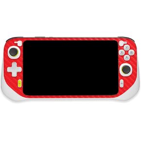 MightySkins Carbon Fiber Skin Compatible with Logitech G Cloud Gaming Handheld - Solid Red | Protective, Durable Textured Carbon Fiber Finish | Easy to Apply | Made in The USA