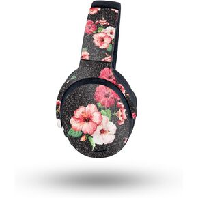 MightySkins Glossy Glitter Skin Compatible with Skullcandy Crusher ANC 2 - Hibiscus | Protective, Durable High-Gloss Glitter Finish | Easy to Apply, Remove, and Change Styles
