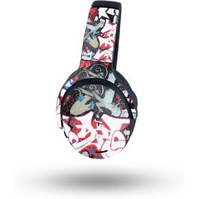 MightySkins Glossy Glitter Skin Compatible with Skullcandy Crusher ANC 2 - Graffiti Mash Up | Protective, Durable High-Gloss Glitter Finish | Easy to Apply