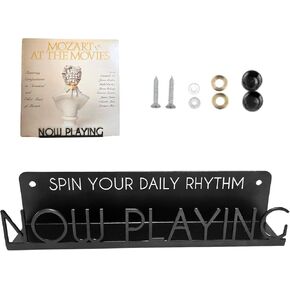 Now Playing Vinyl Record Stand Wall Mount | Stainless Steel Now Playing Record Holder | Vinyl Record Wall Mount with Screw Caps | Now Playing Vinyl Record Wall Mount | Vinyl Record Now Playing Stand