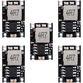 3.3V Regulator 5pcs Mini Reducer DC 4.75-23V 5V 12V Buck to 3.3V Buck Converter Board 1.8A Output Mini360 Small Size Power Module (3.3, Volts)