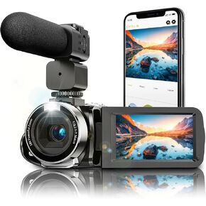 Video Camera, Camcorder with Microphone