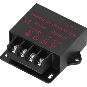 EA25-5V 12V to 5V 5A Car LED Supply 25W DC Module 24V Drop 5V Car Modified Supply Transformer Module