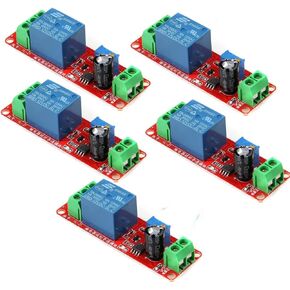 5 Pack NE555 12V DC Adjustable 0-10 Second Timer Delay Relay Switch Module Shield for Arduino Raspberry Pi
