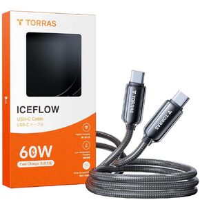 TORRAS USC C to USB C Cable (60W 6ft), Military Grade Tested USB C Charger Cable Fast Charge for iPhone 15 Pro Max Plus, Samsung S24/23, MacBook Air Pro 2020, iPad Pro/Air/Mini (Pearl White)