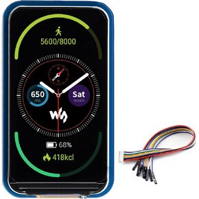 waveshare for Arduino/Raspberry Pi/STM32, 1.47inch Round LCD Display Module, 172x320 Pixel 262K RGB Colors IPS Screen SPI Interface 3.3V / 5V Operating Voltage