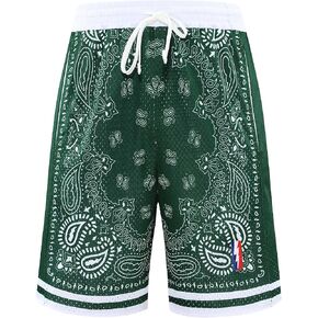 Men's Basketball Shorts Street Fashions Paisley Graphic Mesh Print Summer Running Training with Pocket