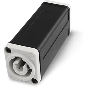 XMSJSIY PowerCon Coupler Connector 3 Pin Female to Female Plug Jack Straight Adapter NAC3MPB Powercon Output Speakon Power Connector Extension Cable Jack Adapter for Speaker Amplifier - 1 PCS