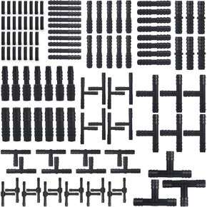 Vacuum Connector Automotive Assortment Kit, 65 PCS Vacuum Tube Hose Tee Connector Kit, Nylon, White
