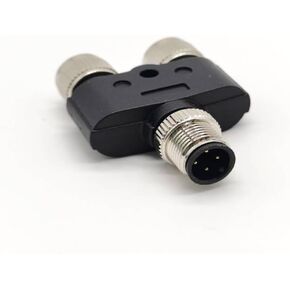 M12 Y Connector 4 Pin Male to Female A Code Unshiled Adapter Waterproof Female to Male 4 Pin M12 Waterproof Connector