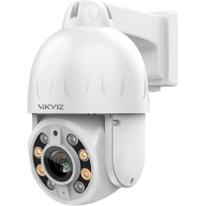 4K 8MP PTZ Outdoor Camera, POE IP Dual Lights Security Camera, 5X Optical Zoom Auto Tracking, Human/Vehicle Detection, Two Way Talk,Up to 512GB microSD Card,Compatible for Third-Party NVR