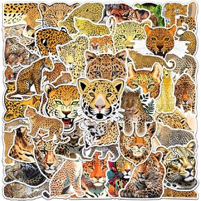 50 Pcs Cheetah Stickers Pack for Kids Teens Adults, Hunting Leopard Stickers Waterproof Vinyl Stickers and Decals for Water Bottles Skateboard Car Bike Phone Case Laptop