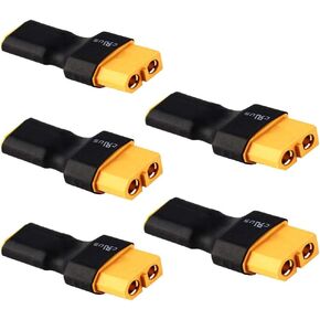 5-Pack XT30 Plug Male Connector to XT60 Plug Female Connector No Wire Adapter for RC FPV Drones Car Lipo NiMH Battery Charger ESC