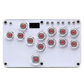 ultrathin Mini LED display SOCD fighting stick controller WASD mixing box with cherry mx speed silver mechanical switch button punk support PC Xinput PS3 DInput Switch Turbo Steam Game Keyboard
