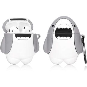 Silicone Funny Case Cover Compatible for Apple Airpods 1&2[Cute Animal Design](Small Brown Bear)
