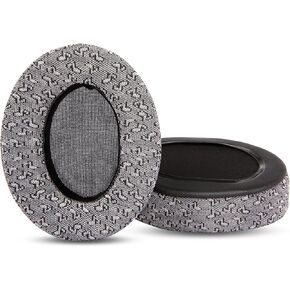 TaiZiChangQin BPHS-1 Upgrade Ear Pads Memory Foam Ear Cushions Replacement Compatible with Audio Technica BPHS1 BPHS-1 BPHS1-XF4 Headset (Fabric Earpads Gray)
