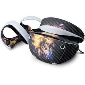 MightySkins Carbon Fiber Skin Compatible with Sony Playstation VR2 - Leo Galaxy | Protective, Durable Textured Carbon Fiber Finish | Easy to Apply & Change Styles | Made in The USA