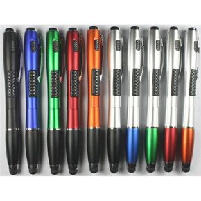 Stylus Pen [10 Pcs], 3-in-1 Universal Multi-Function Touch Screen Pen (Stylus + Ballpoint Pen + LED Flashlight) for Smartphones Tablets iPad iPhone Samsung etc