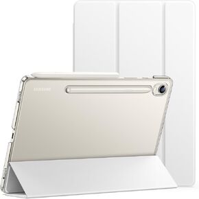 JETech Case for Samsung Galaxy Tab S9 11-Inch, Translucent Back Tri-Fold Stand Protective Tablet Cover, Support S Pen Charging, Auto Wake/Sleep (Black)
