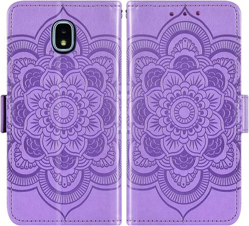 Asuwish متوافق مع هاتف Samsung Galaxy J3 Orbit J 3 Star 2018 3J Achieve جراب محفظة وواقي شاشة زجاجي وحامل بطاقة قلاب وغطاء هاتف خلوي لهاتف Glaxay J3V V 3rd Gen SM J337A J337V J337 أرجواني in Saudi Arabia