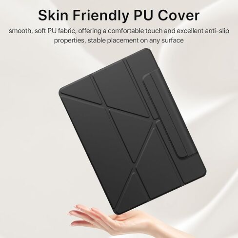Case for iPad Air 11 inch 2024 M2, iPad Air 6th/5th/4th Generation 2024/2022/2020, Slim Y Fold Magnetic Protective Stand Case with Pencil Holder (Elegant Black) in Saudi Arabia
