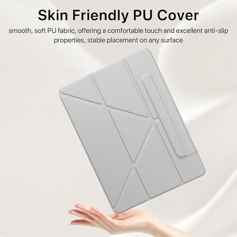 حافظة لجهاز iPad Air 11 بوصة 2024 M2، iPad Air الجيل السادس/الخامس/الرابع 2024/2022/2020، حافظة حماية مغناطيسية رفيعة قابلة للطي على شكل حرف Y مع حامل أقلام (أسود أنيق) in Saudi Arabia