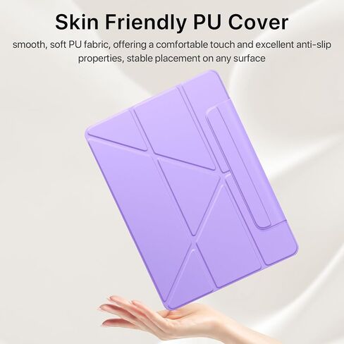 Case for iPad Air 11 inch 2024 M2, iPad Air 6th/5th/4th Generation 2024/2022/2020, Slim Y Fold Magnetic Protective Stand Case with Pencil Holder (Elegant Black) in Saudi Arabia