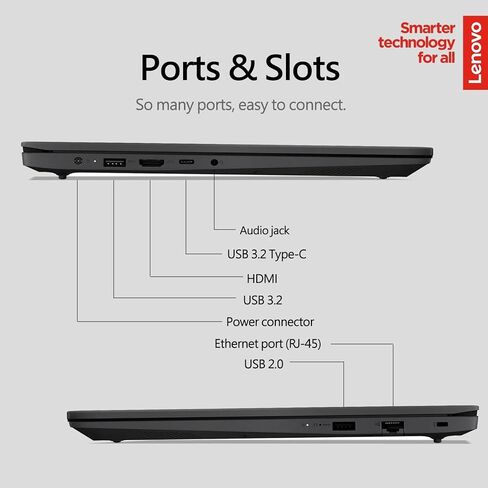 أحدث كمبيوتر محمول V15 FHD من Lenovo، معالج Intel رباعي النواة، ذاكرة الوصول العشوائي 32 جيجابايت، 1 تيرابايت SSD، شاشة 15.6 بوصة FHD 1080 بكسل، إيثرنت RJ-45، مثالي للمهام المتعددة أثناء التنقل، Windows 11 Pro، وحدة تخزين محمولة WOWPC بسعة 500 جيجابايت in Kuwait