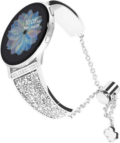 Compatible for Samsung Galaxy Watch 7/FE/6/5/4 Band 40mm 44mm, Active 2 Bands,Women Bling Bracelet Adjustable Replacement Strap Wristband for Galaxy Watch 6 Classic/5 Pro/4 Classic/Watch 3 41mm in Saudi Arabia
