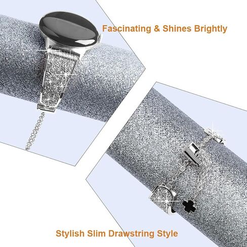 Compatible for Samsung Galaxy Watch 7/FE/6/5/4 Band 40mm 44mm, Active 2 Bands,Women Bling Bracelet Adjustable Replacement Strap Wristband for Galaxy Watch 6 Classic/5 Pro/4 Classic/Watch 3 41mm in Saudi Arabia
