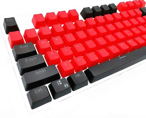 87/104 Key Doubleshot Red-Black PBT Backlit Keycap Caps for Cherry MX Gaming Mechanical Keyboard (104 keys) in Saudi Arabia