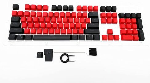 87/104 Key Doubleshot Red-Black PBT Backlit Keycap Caps for Cherry MX Gaming Mechanical Keyboard (104 keys) in Saudi Arabia