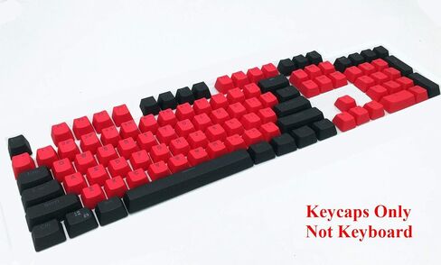 87/104 Key Doubleshot Red-Black PBT Backlit Keycap Caps for Cherry MX Gaming Mechanical Keyboard (104 keys) in Saudi Arabia