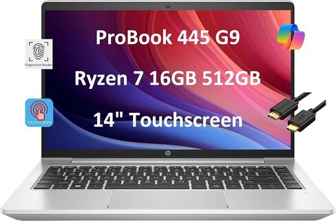 HP ProBook 445 G9 Business Laptop (14" FHD Touchscreen, AMD Ryzen 7 5825U, 16GB RAM, 512GB SSD Windows 11 (Renewed) in Saudi Arabia