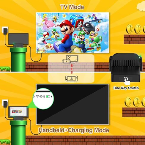 Juseisin for Nintendo Switch USB C to HDMI Cable for TV Adapter Compatible with Nintendo Switch NS/OLED, Travel Switch Dock for TV Projection Screen, 4K HD, 2M Charging Cord in Saudi Arabia