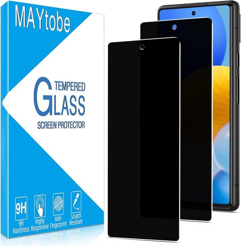 MAYtobe [عبوة من قطعتين من واقي شاشة الخصوصية لهاتف Google Pixel 6A من الزجاج المقسى، صلابة 9H، مضاد للخدش، مضاد للتجسس، سهل التركيب، سهل التركيب in Saudi Arabia