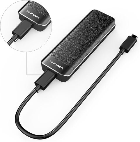 حاوية WAVLINK 40 جيجابت في الثانية M.2 SSD، Thunderbolt 3 إلى M/B+M Key 2280 PCIe NVMe، متوافقة مع Thunderbolt 3/USB3.2/3.1/Type-C، M.2 مع مبدد حرارة عالي الأداء، حتى 4 تيرابايت in Kuwait