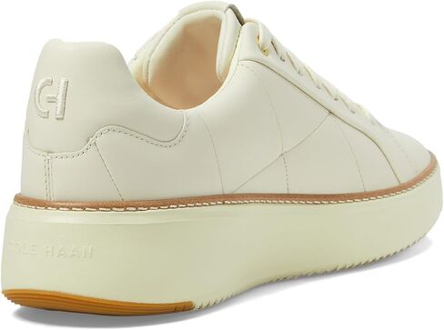 حذاء رياضي نسائي من Cole Haan Grandpro Topspin، جلد مبطن باللون العاجي، 8.5 in Kuwait