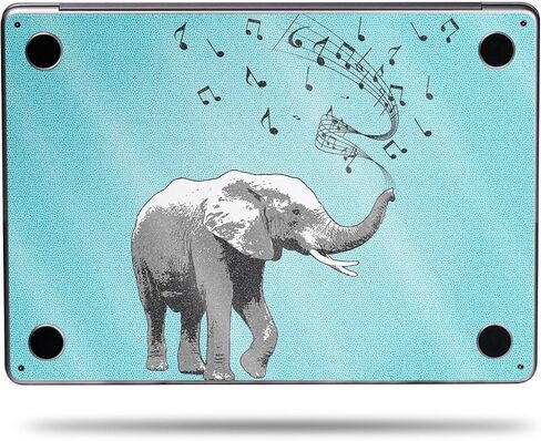 MightySkins Glossy Glitter Skin Compatible with Apple MacBook Air 15'' M2/M3 (2024) Full Wrap Kit - Musical Elephant | Protective, Durable High-Gloss Glitter Finish | Easy to Apply | Made in The USA in Saudi Arabia