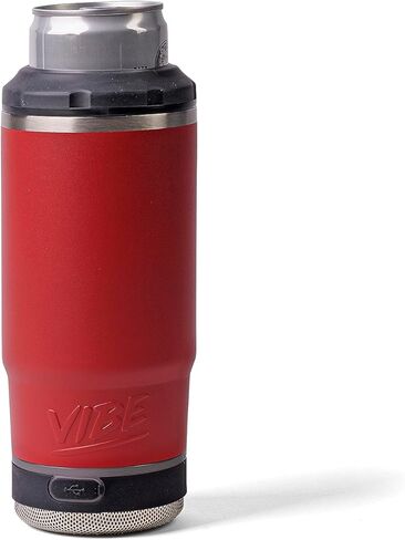 Vibe 2024 مكبر صوت Tumbler، بطارية 1000 مللي أمبير، وقت تشغيل يصل إلى 8 ساعات، مع مقاومة للماء IPX67 ومكبر صوت 3.7 وات (أحمر، يمكن تبريده) in Kuwait
