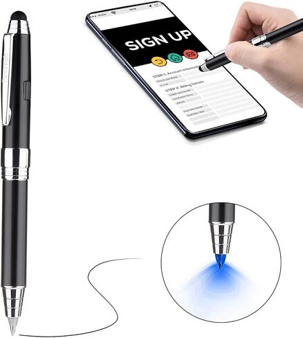 Penyeah LED Flashlight Pen -Pen Light with Stylus Pen Tip Multi-Function Capacitive Touch Screen Pen - Helpful for Touching Reading or Writing -P9 - Blue Light in Saudi Arabia