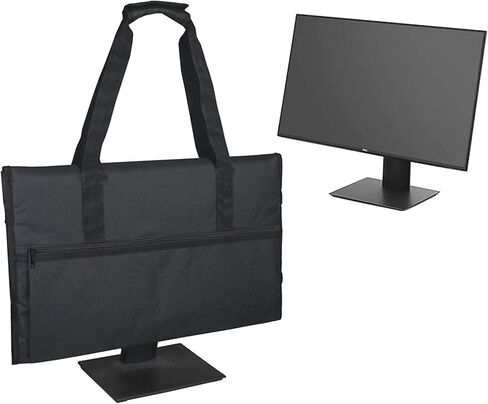 Monitor Carrying Case for 24" LCD Screens and Monitors Travel Carrying Bag Compatible for Apple 24" iMac Protective Storage Case with Padded Velvet Lining & Adjustable Shoulder Strap (Black) in Saudi Arabia
